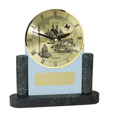 Marmoruhr mit Ortsmotiv 7520-Marmor-Uhr-gross